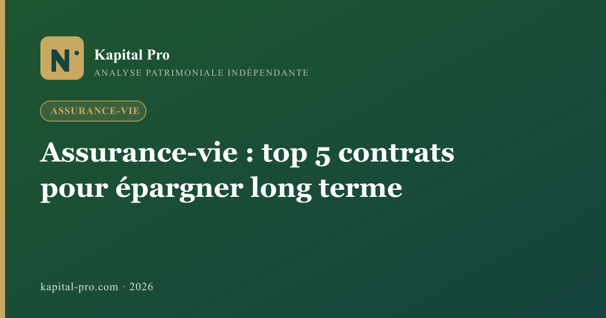 Assurance-vie : top 5 contrats pour épargner long terme - Kapital Pro