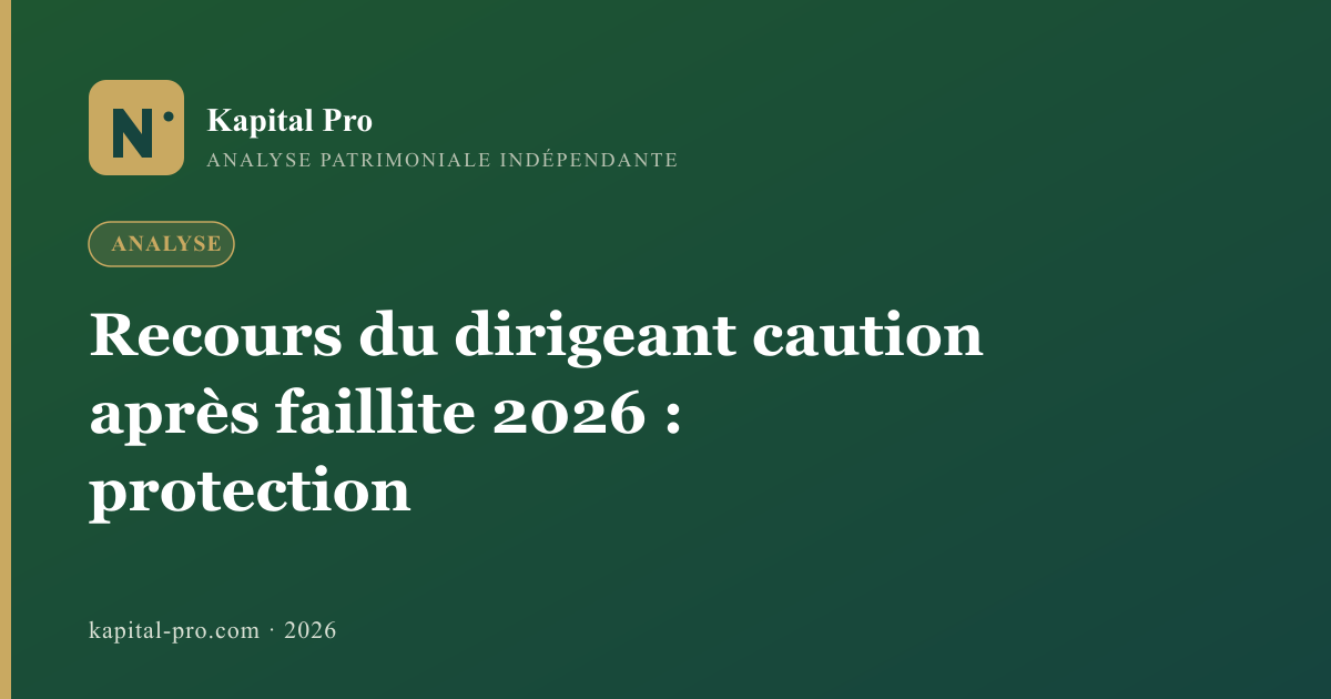 Recours du dirigeant caution après faillite 2026 : protection et exonérations - Kapital Pro